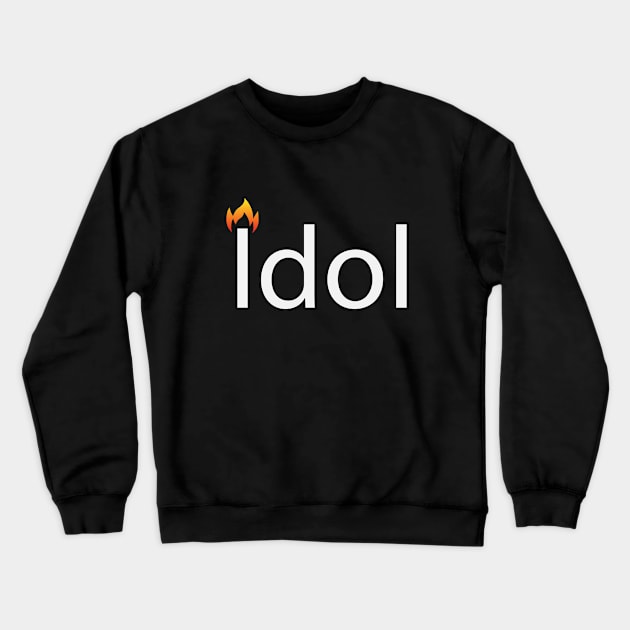 Idol artistic text design Crewneck Sweatshirt by BL4CK&WH1TE 